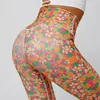 Pantalons de fitness pour femmes de yoga Tenues de yoga avec exercice d'impression numérique de poche Push up