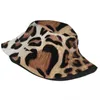 Berets Leopard Fur Heart Bucket Hat Summer Beach Hatwear Merchandise Fishing Hats For Outdoor Girl Irish Country Lightweight