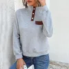 Sweat à capuche Chic pour femmes, automne et hiver, rétro, Patchwork, col montant, pull en coton, vente directe d'usine, vente en gros