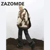 Męskie swetry Zazomde Korean Fashion Fashion Sweter Mężczyźni Winter High Street Vintage Długie rękawie pullover swobodny Y2K Raose Chic Sweter 231021