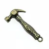 Charms 10 Stück 31 x 15 mm Anhänger Hammer-Werkzeug-Charm-Anhänger für die Schmuckherstellung, antik versilbert