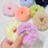 Saç Aksesuarları Renkli Kabarık Bant Kadınlar için kızlar at kuyruğu tutucu kravat peluş scrunchie kauçuk moda