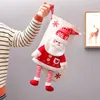 Flocons de Neige Chaussettes de Noël Ornements de Noël Bas Chaussettes avec Père Noël Joli sac de Noël pour enfants Sac cadeau de bonbons Cheminée Décoration d'arbre de Noël