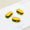 Charms 10pcs mini pies burger żywica pyszna wołowina zabawny wisiorek do kolczyków do tworzenia biżuterii DIY Crafts