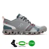 Cloud On Shoes x 3 Shift blanco negro Niágara plomo cúrcuma tinta cereza brezo glaciar Aleación garza roja marco marfil entrenador deportivo para hombre