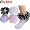 Chaussettes pour enfants 6-pack infantile enfant en bas âge bordure perlée froufrous Tutu chaussettes bébé filles chaussettes à volants Grace dentelle chaussettes rose noir 0-18 ans enfants adolescents 231021