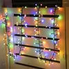 Strängar 250/500 LED Solar Christmas Cluster Lights Outdoor Firecrackers String Light Fairy Garland For Tree Wedding Party Decor