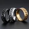 حلقات الفرقة Modyle Gold Color Roman Ring Ring Stains Stail Steel Men Women Ring Ring Bijoux Bague Femme Anillos Mujer 231021