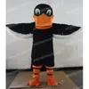 Costume de mascotte de canard noir d'Halloween, tenue de personnage de dessin animé de qualité supérieure, costume unisexe pour adultes, tenue d'anniversaire, de noël, de carnaval, robe fantaisie