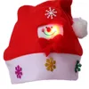 Navidad LED Sombrero Año Nuevo Lindo Niños Adultos Gorra Navidad Niños Niña Sombrero Traje Santa Claus Navidad Regalo de Invierno Decoración GC2407