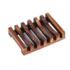 Natural Carbonization Wood Soap Box Bathroom Accessories Bamboo Soap Dishes Holder Case Tray Wooden Prevent Mildew Drain Box Washroom Tools