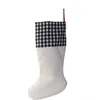 Sublimation Buffalo Plaid Christmas Stocking Blank Xmas Candy Socks Gift Bag Santa Stockings Tree Christmas Decorations fast shipping