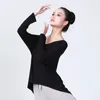 Stage Wear 2023 CM003 Manches longues Femme Latin Dance Tops Loose Design Danse Performamnce Robe moderne