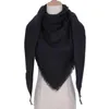 Moda cor sólida cachecol triangular xale feminino cashmere inverno ao ar livre calor lenço hijab foulard 231021