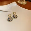 Brincos de garanhão moda strass flor para mulheres design círculo cheio de vidro 2023 tendência meninas jóias