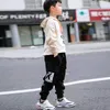 Trousers EACHIN Boys Pants Boy Letter Print Cotton Sweatpants Casual Korean Cargo Pants Fashion Teenage Kids Sport Multi-pocket Pants 231021