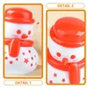 Décorations de jardin 2pcs Mini Figurine Céramique Noël Snowman Tumbler Statue Wobbling