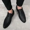 Scarpe eleganti affari in pelle casual formale di grandi dimensioni di grandi dimensioni coreane britanniche puntate da sposa appuntamento per matrimoni