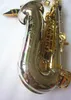 새로운 A-992 EB Alto Saxophone Nickel Silver Plated Body and Gold Plated Key Perfect Lookance E Flat Professional Music Instruments