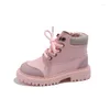 Boots 2023 Girls' Mid Length Versatile Side Zipper British Cool Children's Fashion Casual Shoes Boys' Shoe