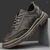 Chaussures habillées Hommes Business Trendy Wild Sneakers Mode Travail Noir Casual Cuir Été