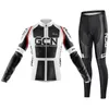 Radfahren Jersey Sets Pro Gcn Team Herbst Radfahren Jersey Set Trägerhose Ropa Mountainbike Jersey 9D Gel Radfahren Hosen Langarm anzug 231021