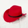 2024 chapéu de cowboy para mulheres homens fedora chapéus de viagem ao ar livre fedoras mulher moda boné de feltro homem outono inverno bonés trilby 16 cores