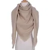 Moda cor sólida cachecol triangular xale feminino cashmere inverno ao ar livre calor lenço hijab foulard 231021