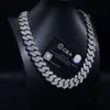 Collar de plata de ley 925 de 22mm con circonita, Popular en Europa y Estados Unidos, Hiphop, superventas