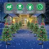 2 luci solari per albero di Natale, decorazione luminosa a LED a quattro colori per albero di Natale, luci da giardino per cortile di Natale, luci da prato impermeabili montate a pavimento