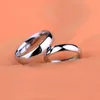 Band Rings S925 Stamped White Gold Color Tibetan Silver Ring Simple 4mm Stanless Steel Rings for Men Women Par Gift Smycken Tillbehör 231021