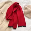 Solid Cashmere Warm Women Scarf Casual Sticked Skinny Korean Style Woolen Yarn Soft Bandana Long NeckerChief Echarpe 231021