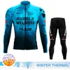 Cykeltröja sätter Huub Team Winter Thermal Fleece Cycling Clothing Men's Jersey Suit Outdoor Warm Riding Bike Clothes Mtb Long Bib Pants Set 231021