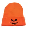Halloween Hats Are Funny And Cute For Kids And Adults Halloween Woolen Hat Street Funny Ghost Face Embroidered Knitted Hat Men's And Women's Warm Pullover Hat Cold Hat
