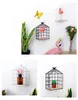 Hooks 1PC Bird Cage House Iron Craft Wall Shelf Metal Hanging Storage Flower Racks Plant Pot Holder Decorative JL 249