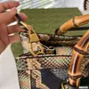 Sacs Cucci Diana Bamboo Sac Shopping Handbag Hands Sacl Classic Square Ostrich Crossbody Tote Sacs Purse Retro Serpentine en cuir serpentin