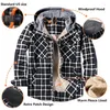 남자 재킷 데드 코트 캐주얼 양털 두껍고 긴 소매 격자 무늬 작업 플란넬 버튼 다운 셔츠 재킷