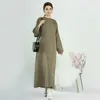 Abbigliamento etnico Eid Mubarak Abito Abaya di lino musulmano Dubai Turchia Abiti africani larghi per le donne Abaya Abito caftano Ramadan islamico