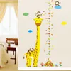 Adesivi murali MAMALOOK Cartoon Jungle Animals Scimmia Giraffa Bambini Misura altezza per camera dei bambini Adesivo Decorazione della casa