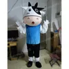Halloween Cow Mascot Costume Cartoon de haute qualité personnage du thème Carnival Adults Taille de Noël Fête d'anniversaire Tenue de fantaisie