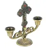 Candle Holders Elegant Church Use Holder Multi-functional Alloy Candlestick Western Household Decor