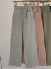 Jeans da donna Blu a vita alta Pantaloni larghi a gamba larga Pantaloni streetwear Y2k Moda 2023 Vintage Casual Denim allentato Mamma