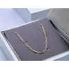 Hot Sale 10k Solid Gold Chain 10 Karat Gold Paper Clip Chain Halsband Verklig guldkedja