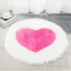Ковер в форме сердца пушистый круглый для гостиной напольный коврик ковер детская спальня декоративные меховые коврики 231023