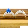 Smyckesinställningar Europeiska och amerikanska S925 Sterling Sier Ringinställningar Montera kvinnlig sötvatten Pärl Retro Öppningstillverkare Hela DHW1H