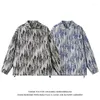 Giacche da uomo Autunno Moda Tie Dye Retro Wash Cappotto monopetto