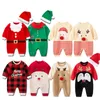 Barboteuses Noël bébé unisexe Cosplay barboteuses année Costume pour bébés père noël cerf combinaison pour enfants enfant en bas âge vêtements de noël 231023