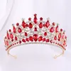 Klipsy do włosów diezi 4 kolory elegancki kropla wodna kropla rhinestone crown przyjęcie weselne biżuteria nałkowa zielona zielona kryształowe akcesoria