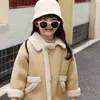 Jackets 8065 Children Coat 2023 Winter Fashion Baby Girl's Thick Warm Jacket Girl Yellow Fur One