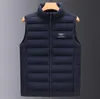 Gilet pour Hommes Manteau Chaud épaissi d'hiver Manteau d'hiver à Manches Longues Gilet imprimé de Luxe Gilets de Sports de Plein air pour Hommes Veste légère d'hiver